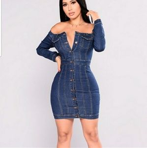 Start your engines denim dress